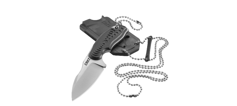 фото Нож с фиксированным клинком crkt civet™ drop point, сталь 8cr13mov, рукоять термопластик grn