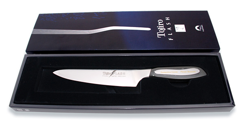 Кухонный нож традиционный японский Деба мини, Flash, TOJIRO, FF-DE105, сталь VG-10, в картонной коробке - фото 6
