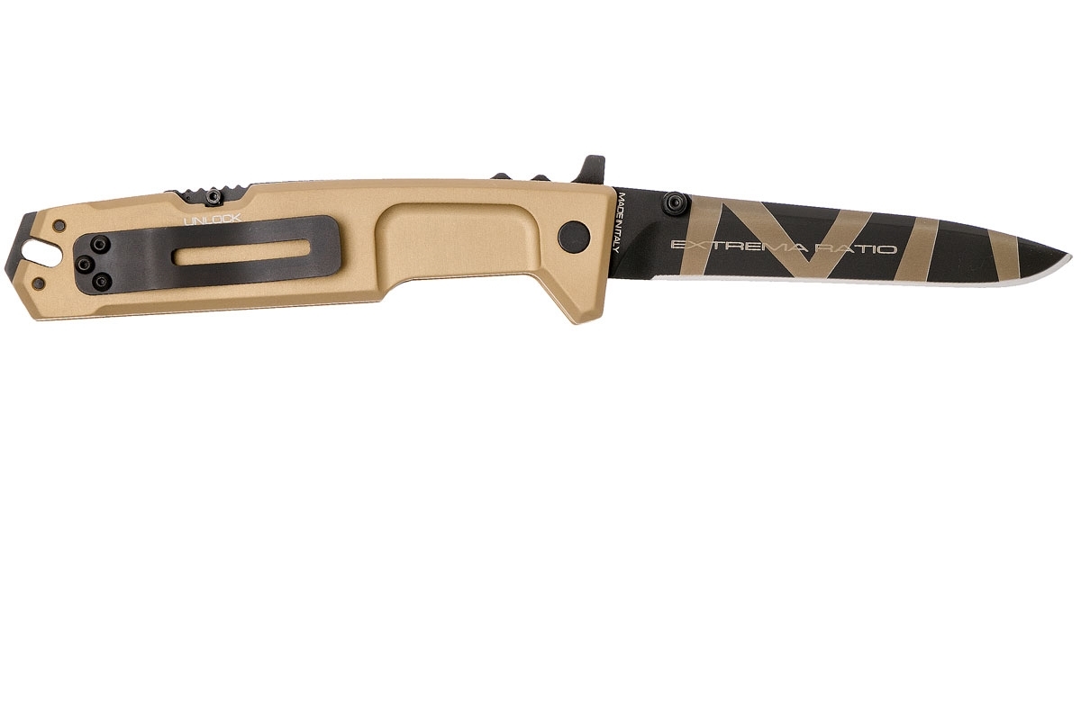 Складной нож Extrema Ratio Nemesis Desert Warfare, сталь Bhler N690, рукоять антикородал (алюминиевый сплав), песочный камуфляж - фото 3