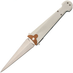Фото Складной нож Daggerr Cinquedea, сталь VG-10, рукоять G10 белый