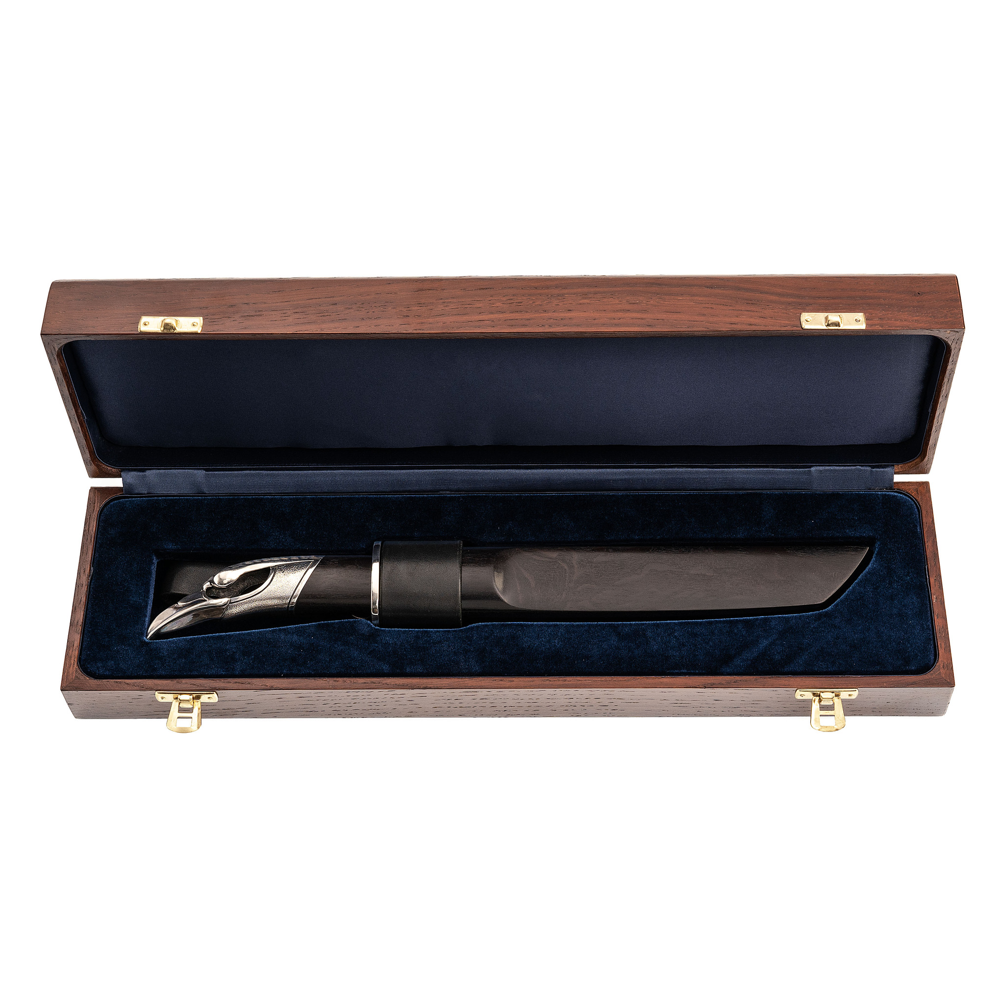 фото Подарочный нож ворон, сталь дамаск, рукоять граб арт-мастерская баясхаланова