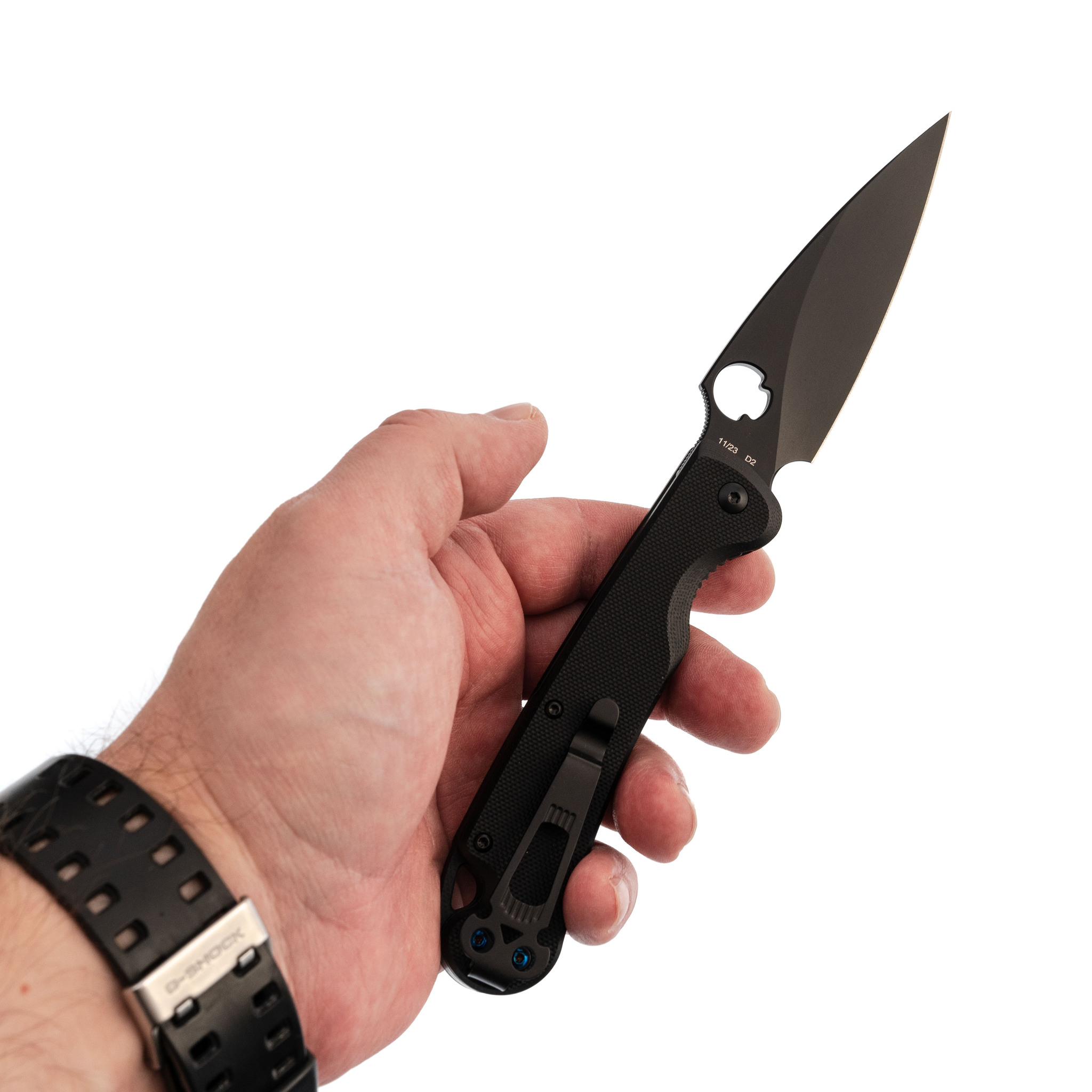 фото Складной нож daggerr sting all black dlc, сталь d2, рукоять g10