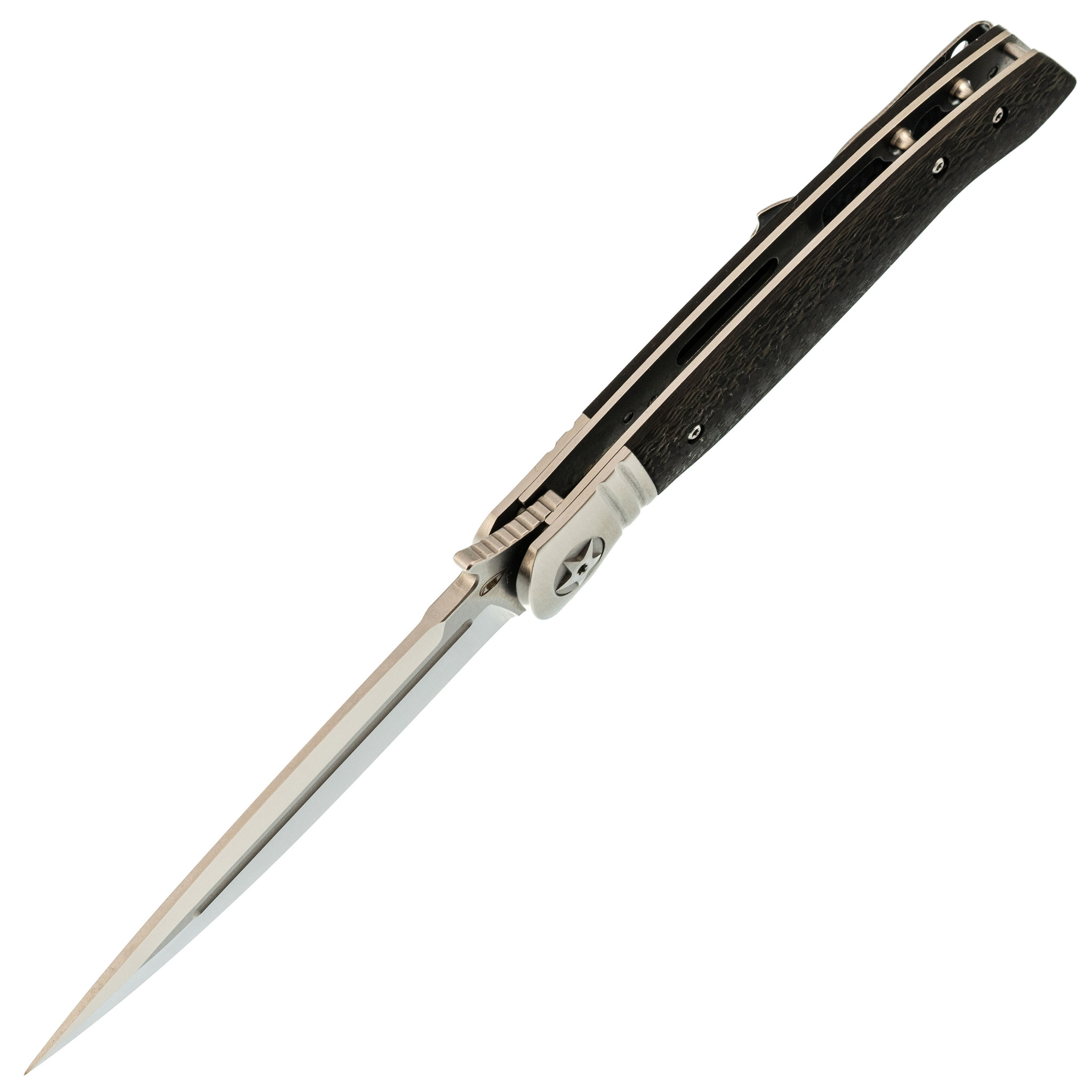 Складной нож НКВД 3-2, сталь D2, рукоять carbon fiber - фото 2