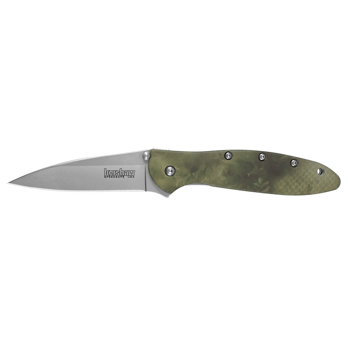 Полуавтоматический складной нож Kershaw Leek, сталь Sandvik™ 14C28N, рукоять анодированный алюминиевый сплав нож складной bareknuckle оливк рукоять 6061 t6 клинок 14c28n