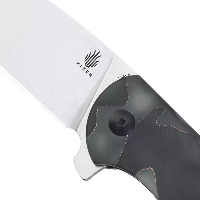 Складной нож Kizer Gemini Left Hand, сталь S35VN, рукоять Raffir - фото 4