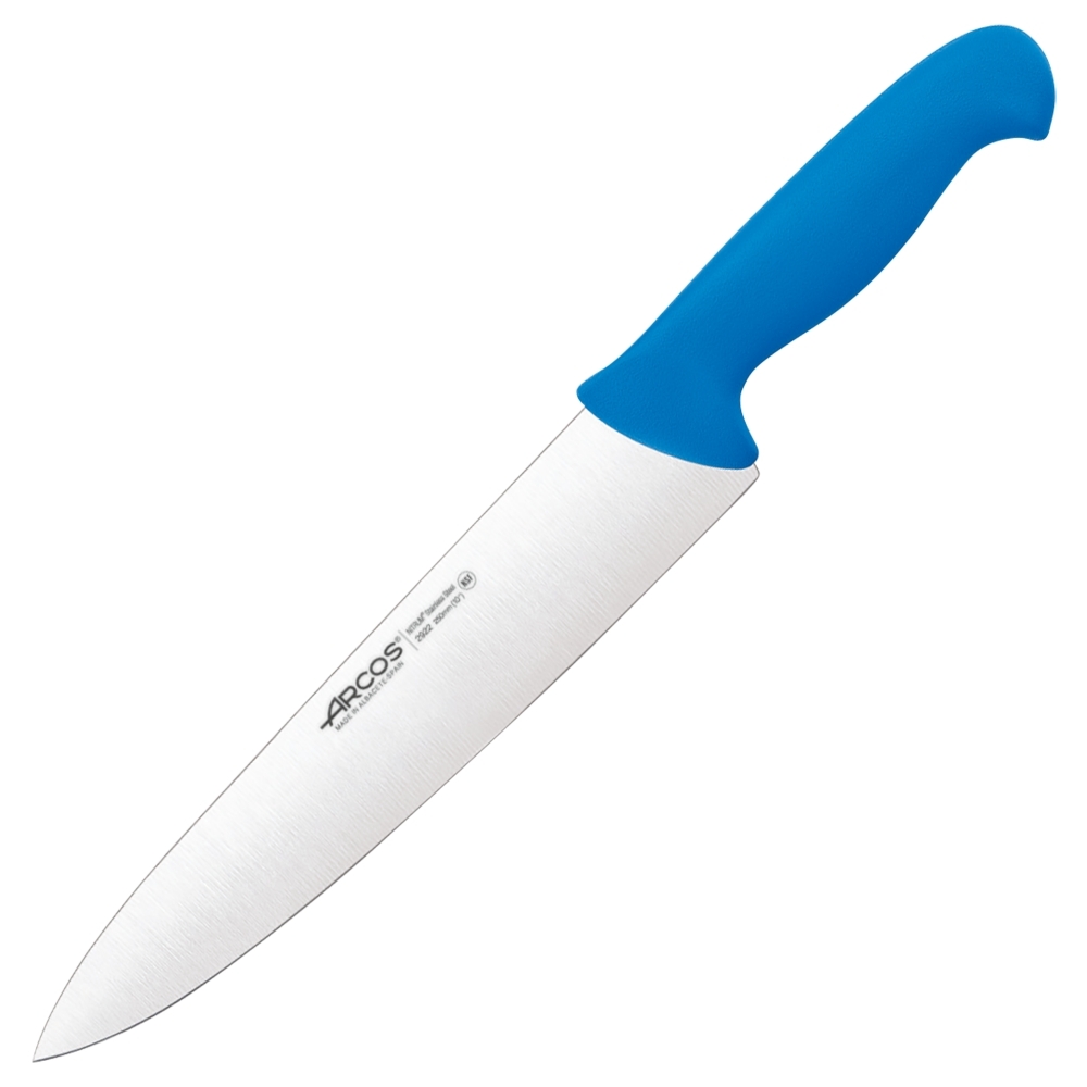 Нож Шефа 2900 292223, 250 мм, голубой titbit джерки для собак мясные из курицы меню от шефа 70г