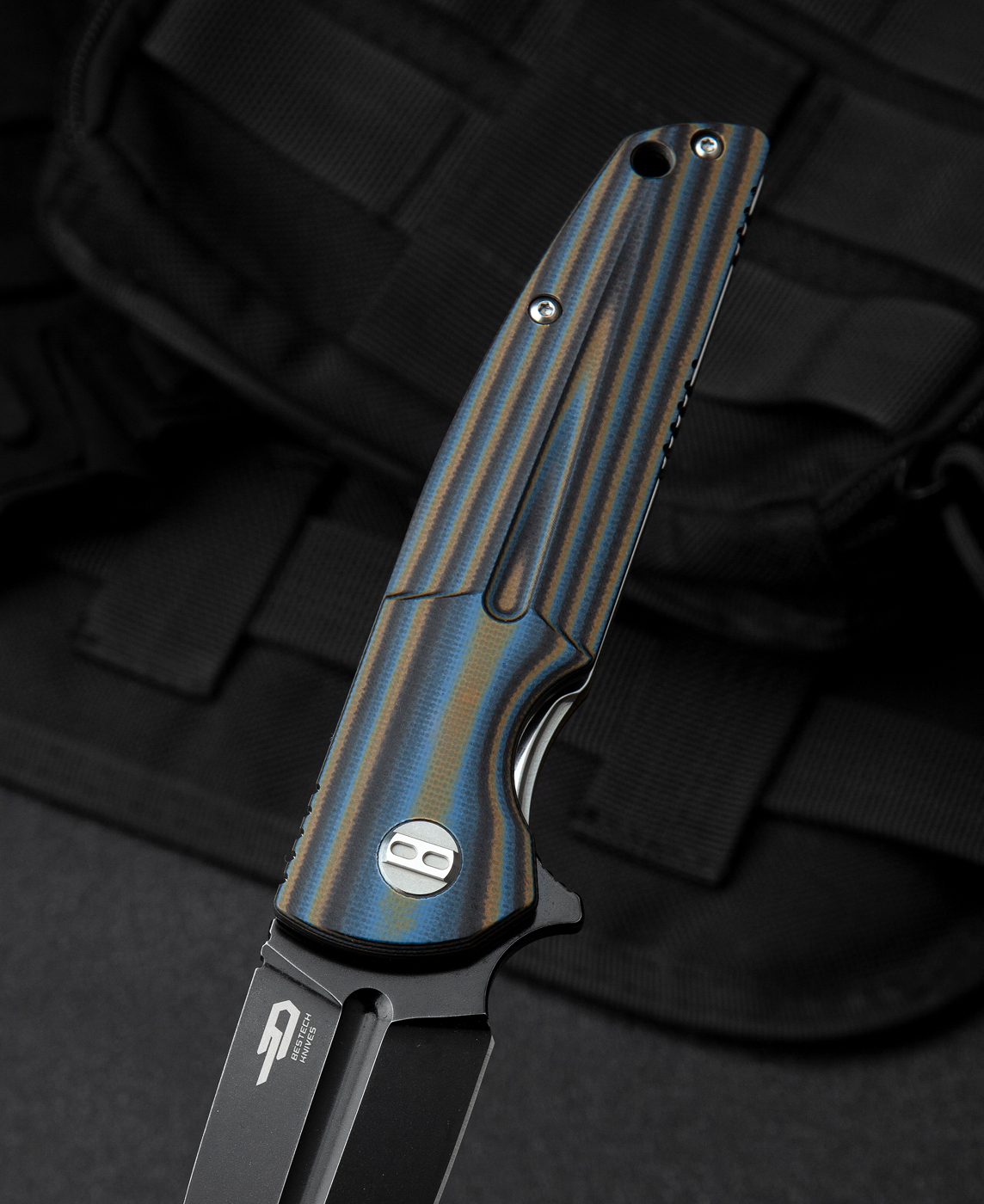 фото Складной нож bestech fin, сталь 14c28n blackwash, g10 blue bestech knives