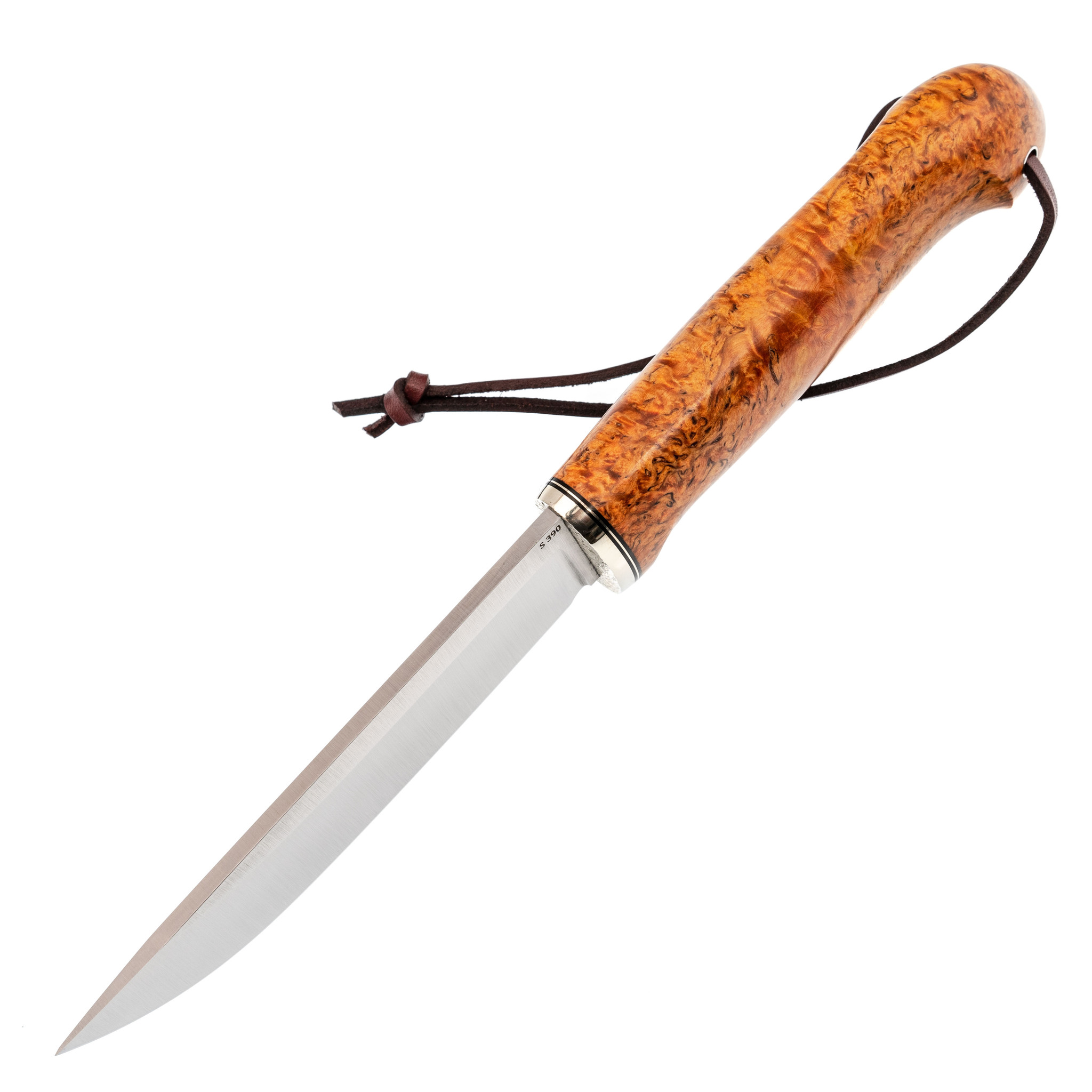 Нож Шмель, сталь D2, рукоять карельская береза, с точилкой - фото 3