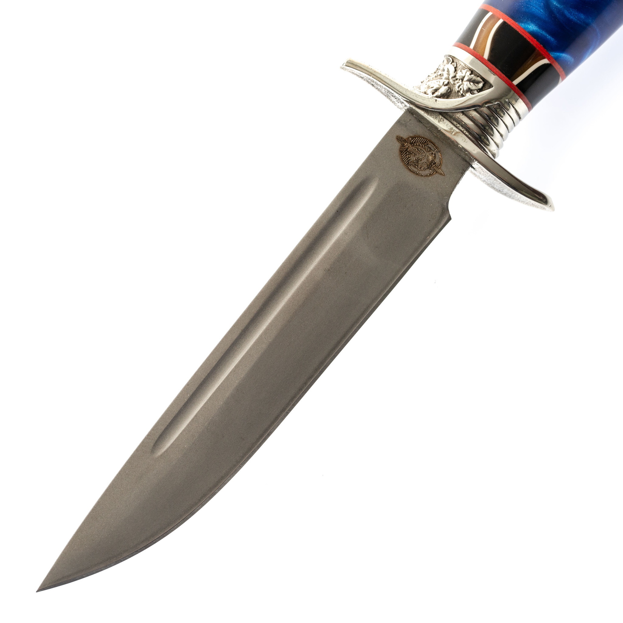 Нож Финка НКВД со звездой, сталь D2, стабилизированная карельская береза - фото 3