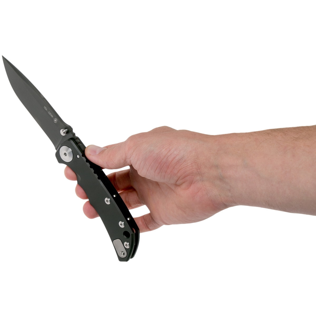 Складной нож Spartan Harsey Folder, клинок черный, сталь CPM-S35VN, рукоять титановый сплав от Ножиков