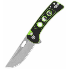 Фото Складной нож QSP Unicorn, сталь 14C28N, рукоять микарта, черно-салатовый