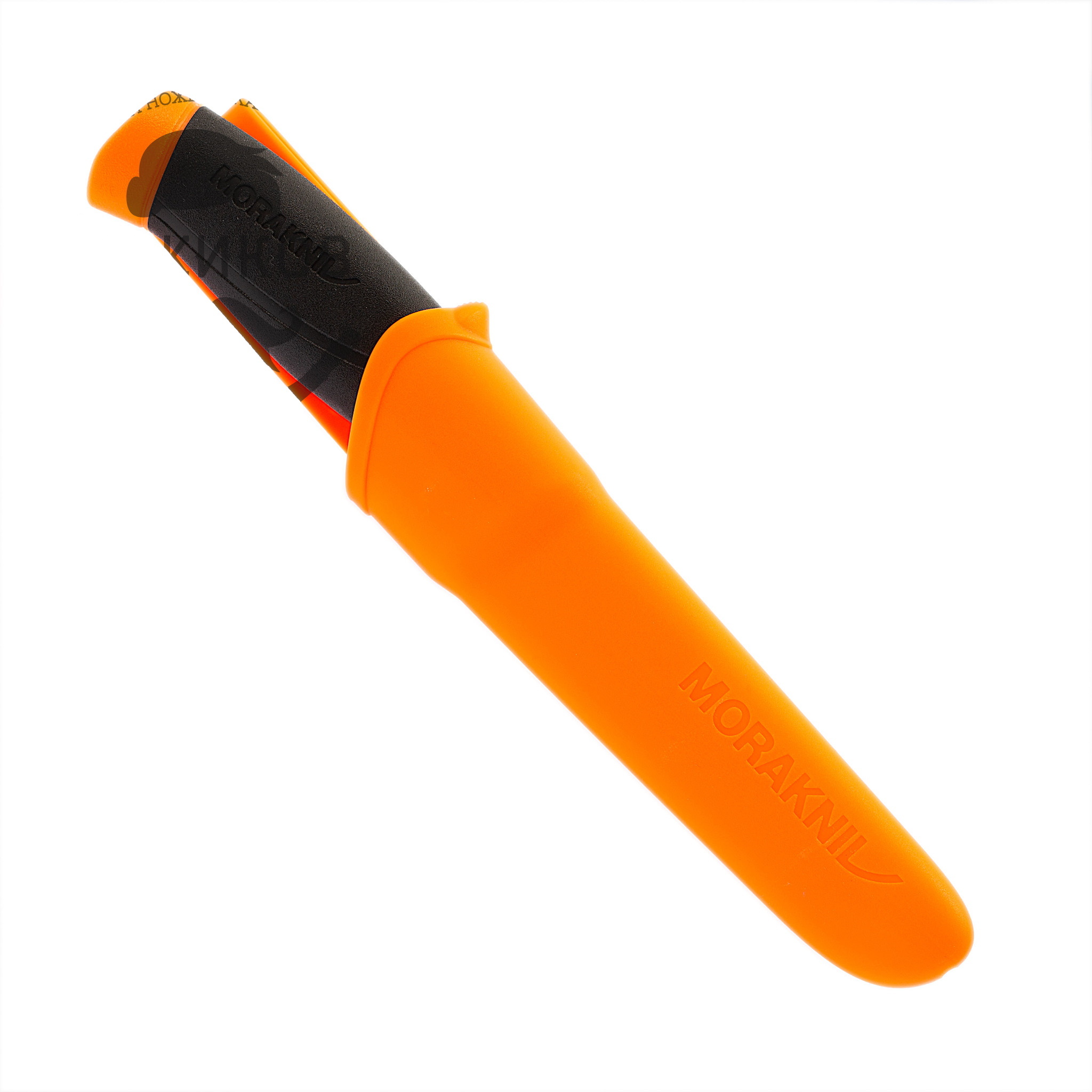 Нож с фиксированным лезвием Morakniv Companion Orange, сталь Sandvik 12C27, рукоять резина/пластик, оранжевый - фото 3