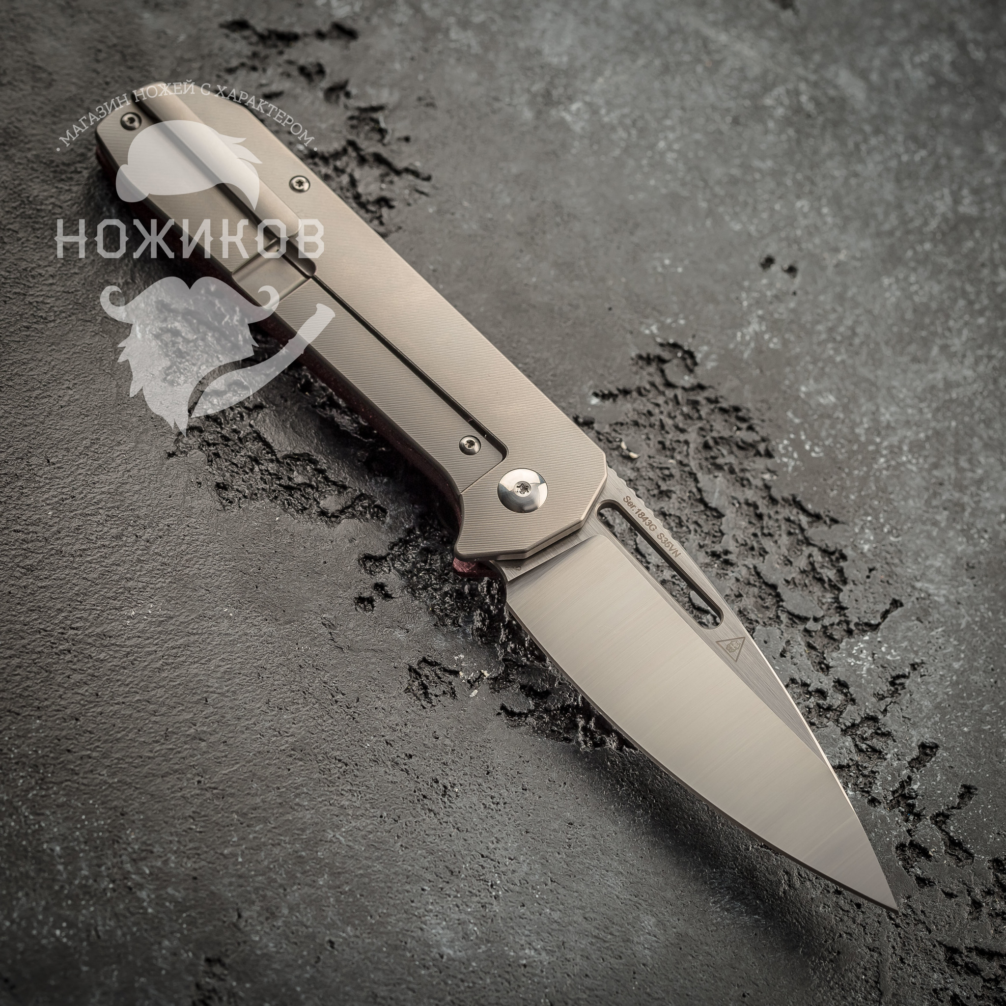 Складной нож Artisan Arion, сталь S35VN, Micarta/Titanium - фото 4