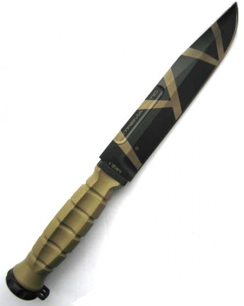 Нож с фиксированным клинком Extrema Ratio MK2.1 Desert Warfare - Laser Engraving, сталь Bhler N690, рукоять пластик - фото 1