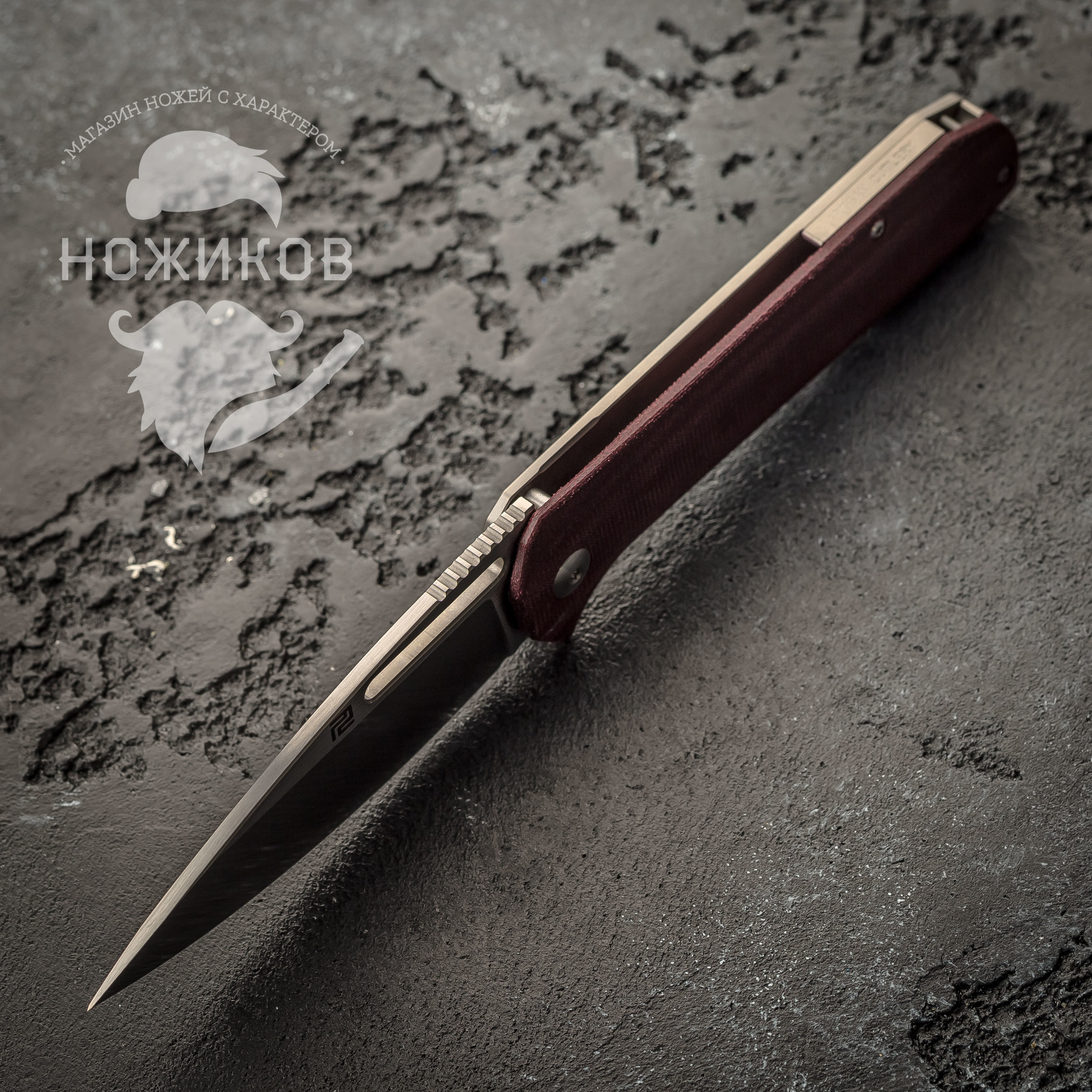 Складной нож Artisan Arion, сталь S35VN, Micarta/Titanium - фото 3