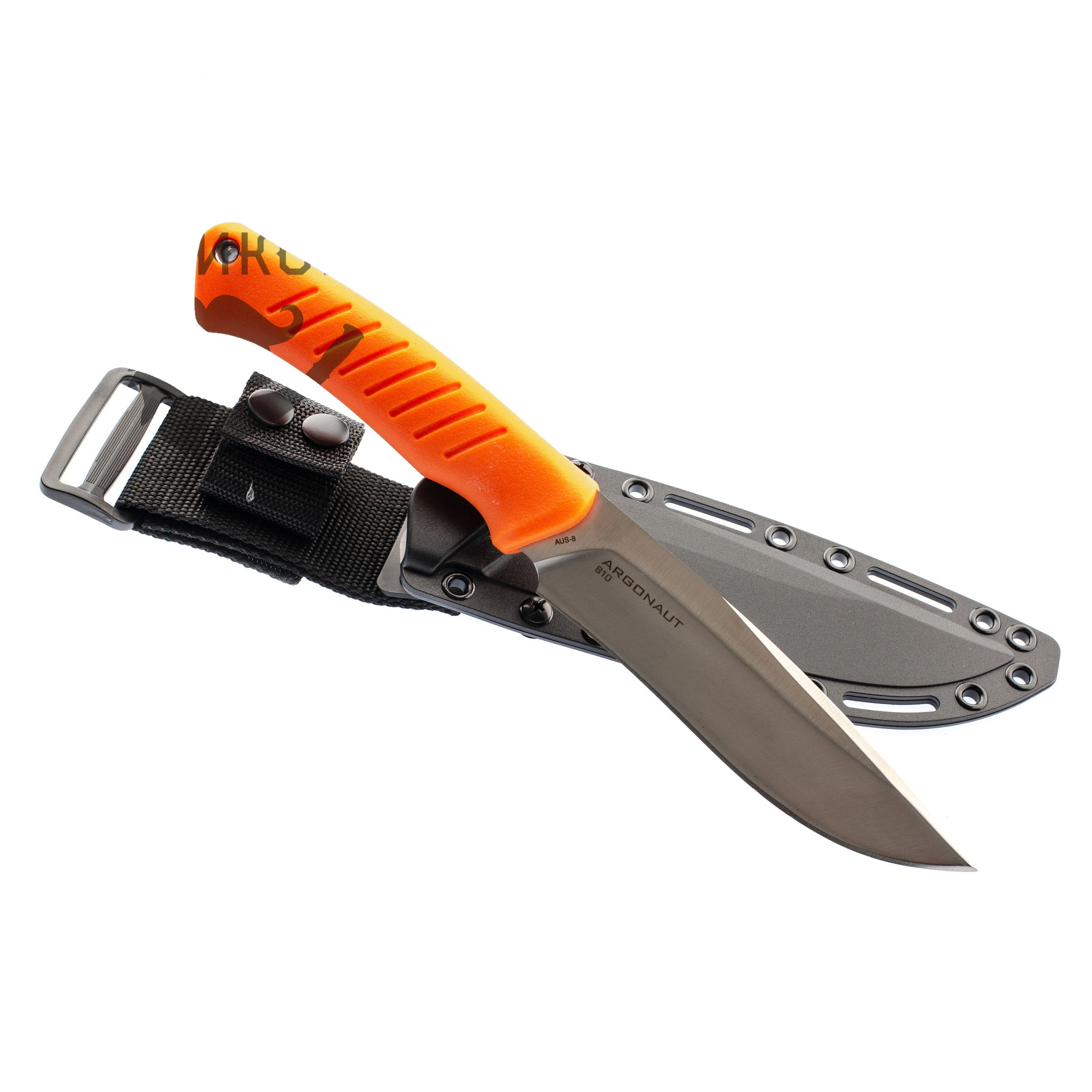 Нож Argonaut Steel Will, сталь AUS8, TPR оранжевый - фото 5