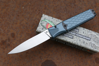 Складной автоматический нож Reptilian Шик-03, сталь VG-10, рукоять алюминий, синий