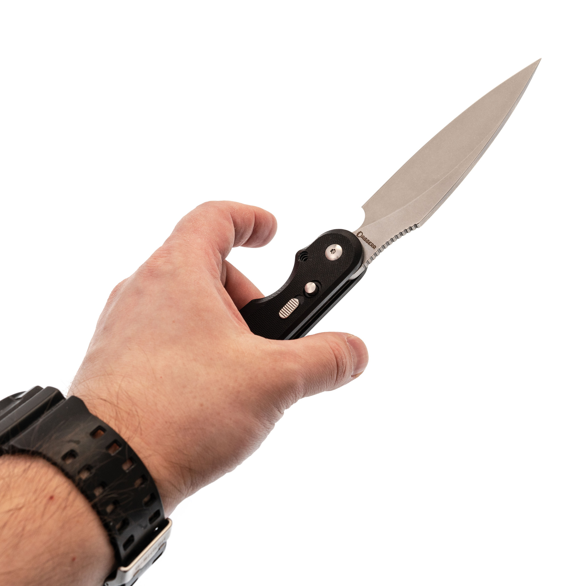 фото Складной нож dagger parrot black sw, сталь vg10, рукоять g10 daggerr