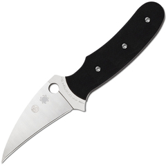 Фото Нож с фиксированным клинком Reverse Spyderco FB34GP, сталь Carpenters CTS® BD1 Alloy Satin Plain, рукоять стеклотекстолит G10, чёрный