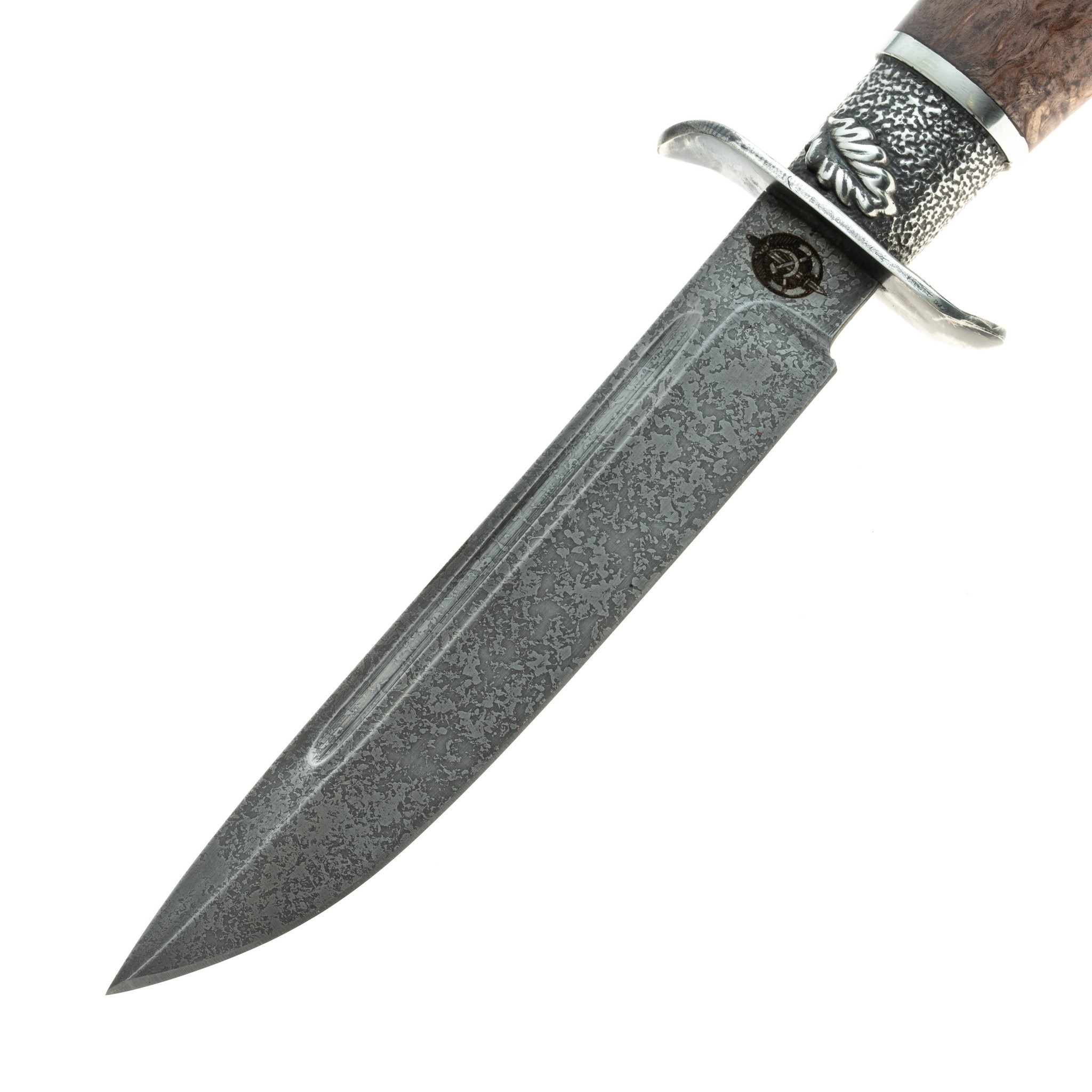 Нож Финка НКВД, сталь булат, стабилизированная карельская береза - фото 2