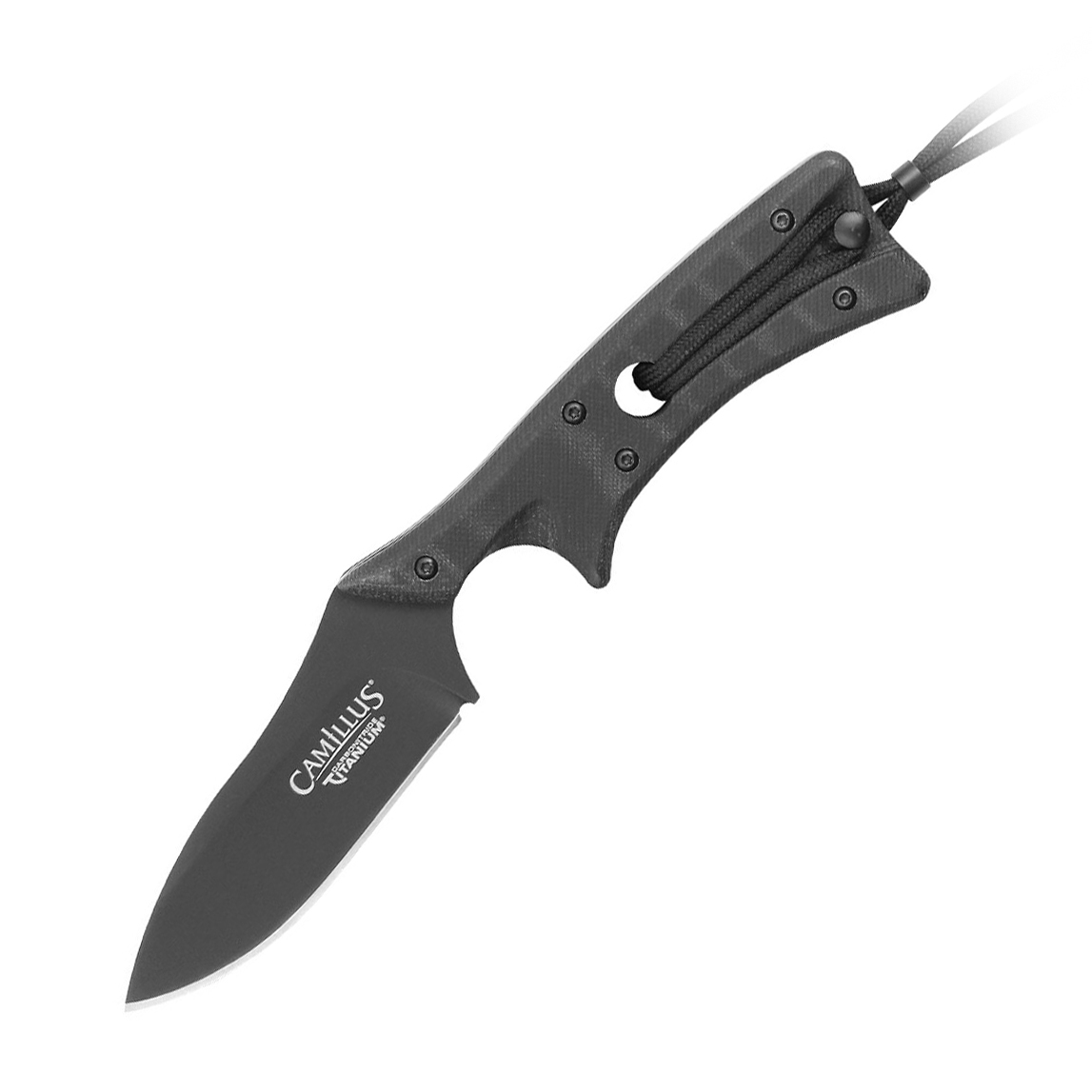 Нож с фиксированным клинком Camillus Tyrant, сталь D2 Tool Steel, рукоять стеклотекстолит G-10, чёрный