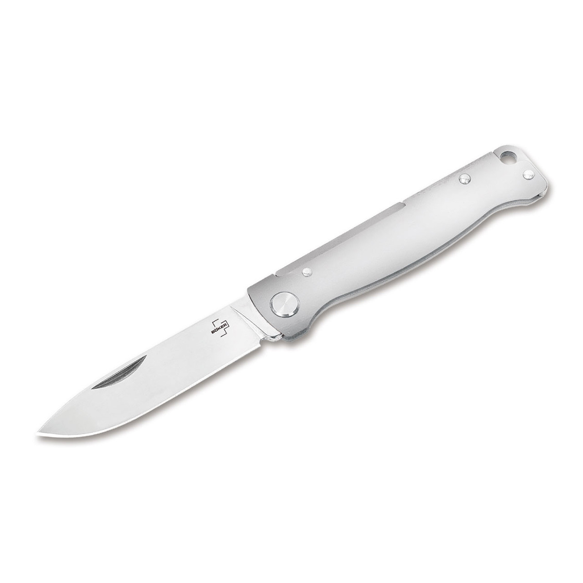 Складной нож Boker Atlas, сталь 12С27, рукоять сталь - фото 1