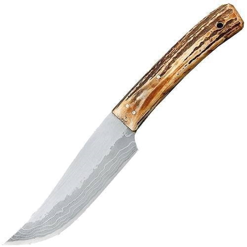 Туристический охотничий нож с фиксированным клинком Maruyoshi Hunting, сталь Shirogami, рукоять олений рог