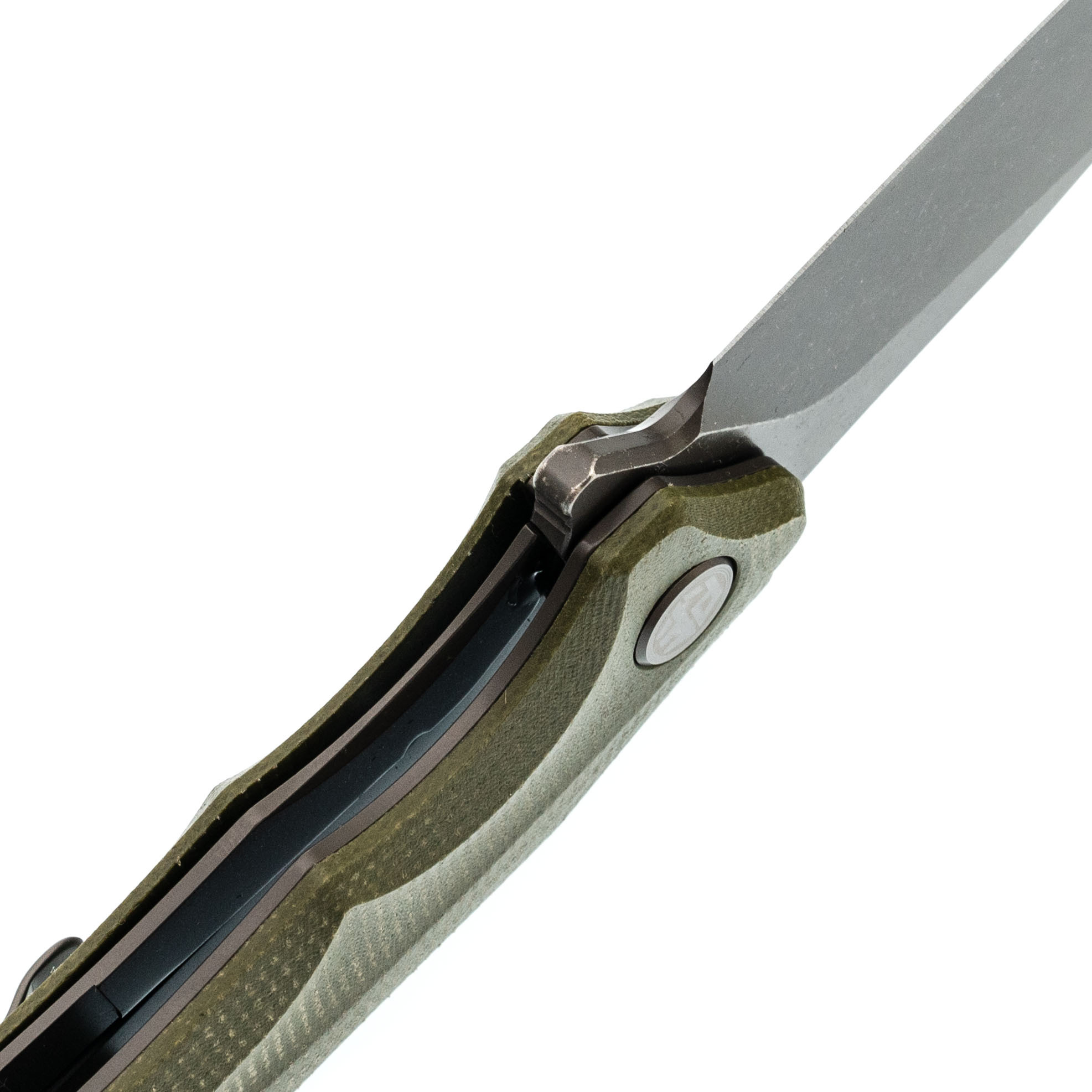Складной нож Petrified Fish Hairtail, сталь K110, рукоять микарта - фото 4