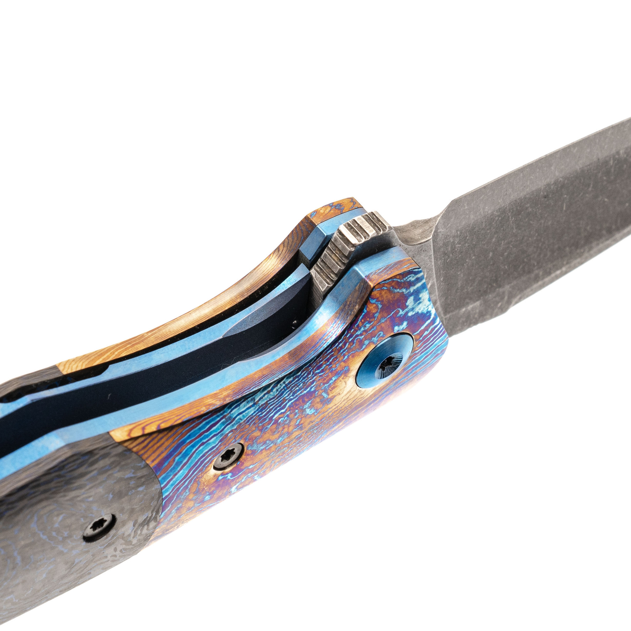 Складной нож Kopi S Custom Assassin, сталь ATS 34/ZDP18S, рукоять Timascus CF от Ножиков