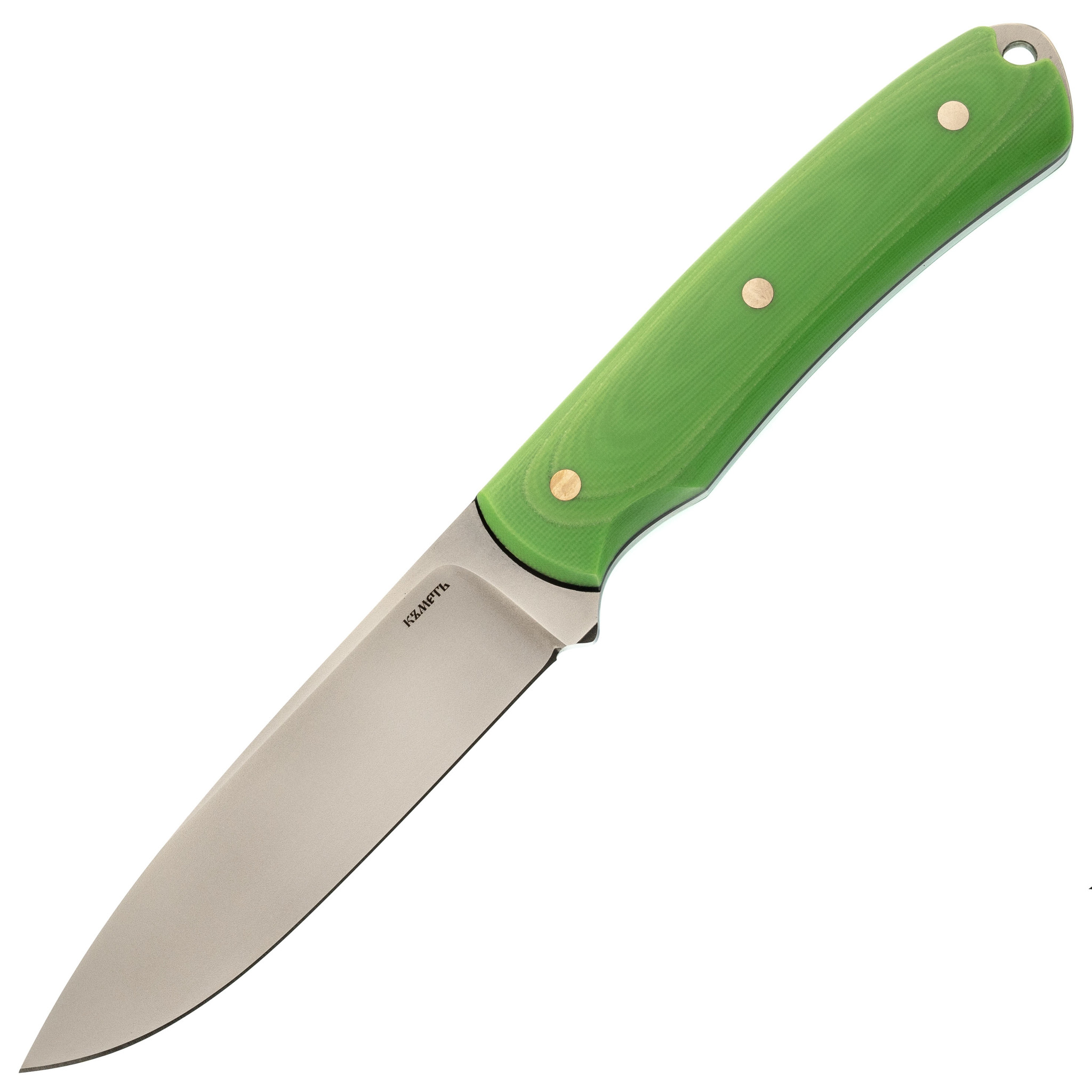 Нож Панцуй, CPM S90V, зеленая карельская береза