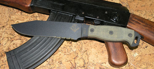 фото Нож с фиксированным клинком ontario "rd7 blackmicarta", серейтор
