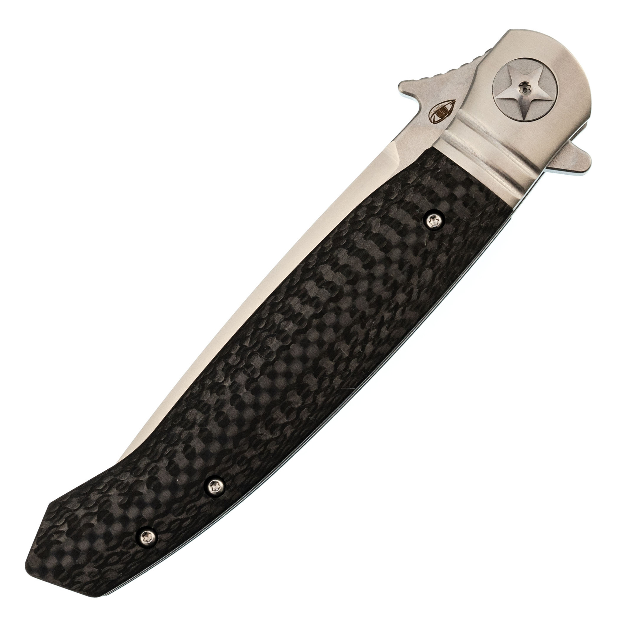 Складной нож НКВД 3-2, сталь D2, рукоять carbon fiber - фото 7