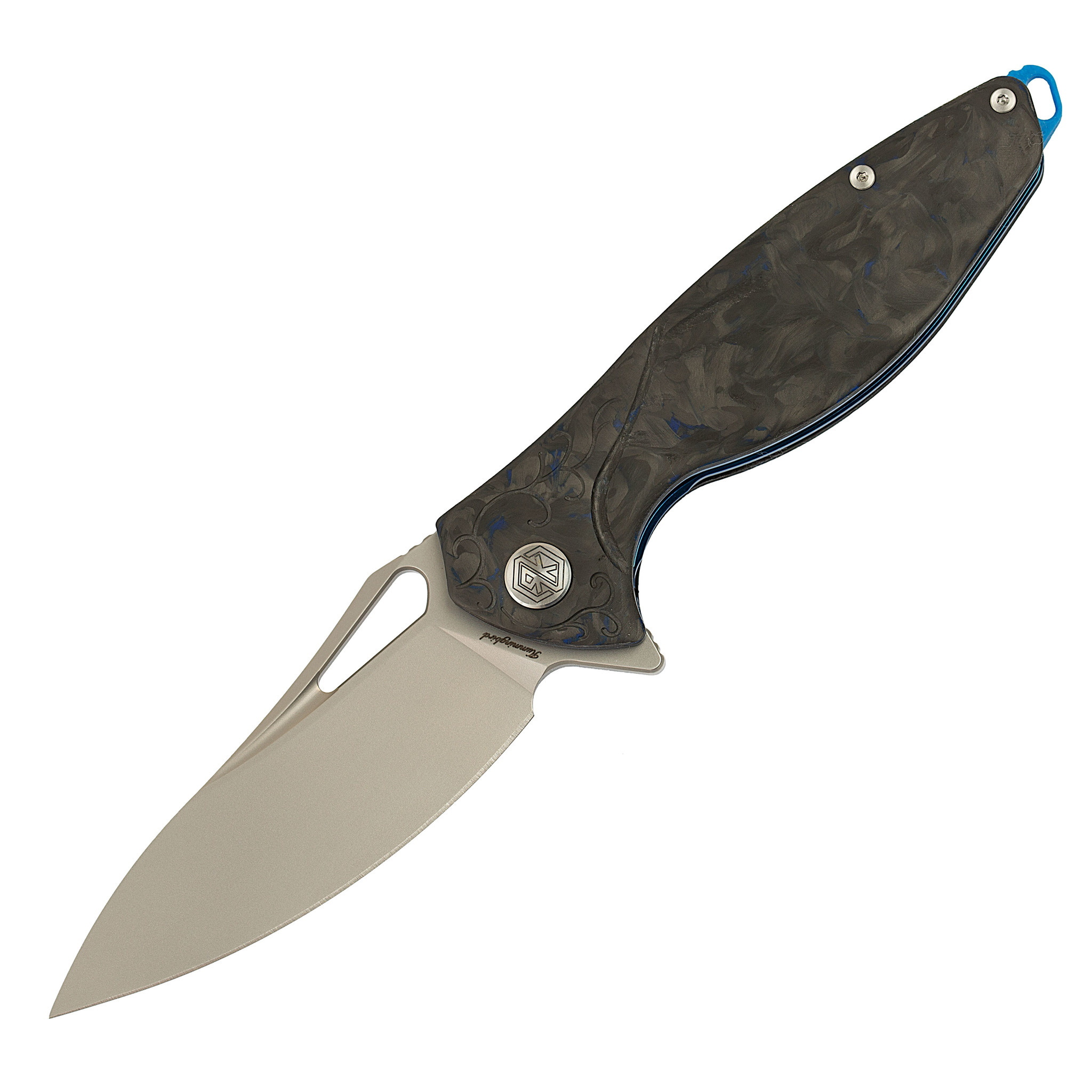 Нож складной Hummingbird Plus, сталь N690Co, Blue Carbon от Ножиков