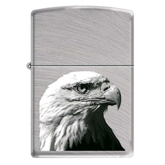 Фото Зажигалка ZIPPO Орёл, с покрытием Chrome Arch, латунь/сталь, серебристая, матовая, 36x12x56 мм