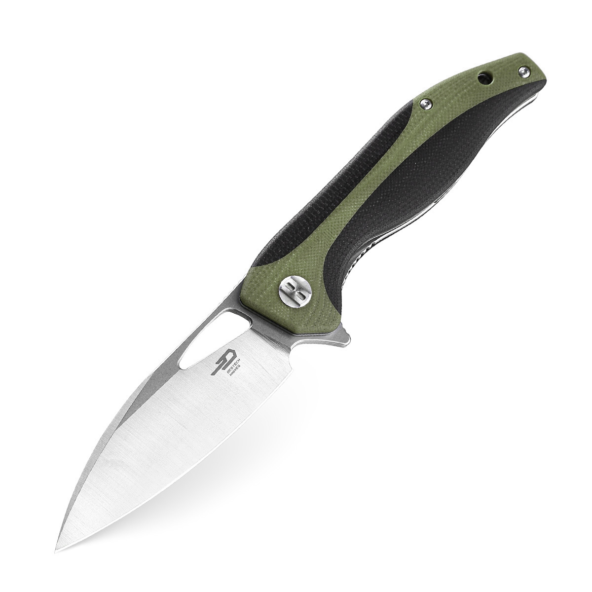 Складной нож Bestech Komodo, сталь D2, рукоять черно-зеленая G10 - фото 1