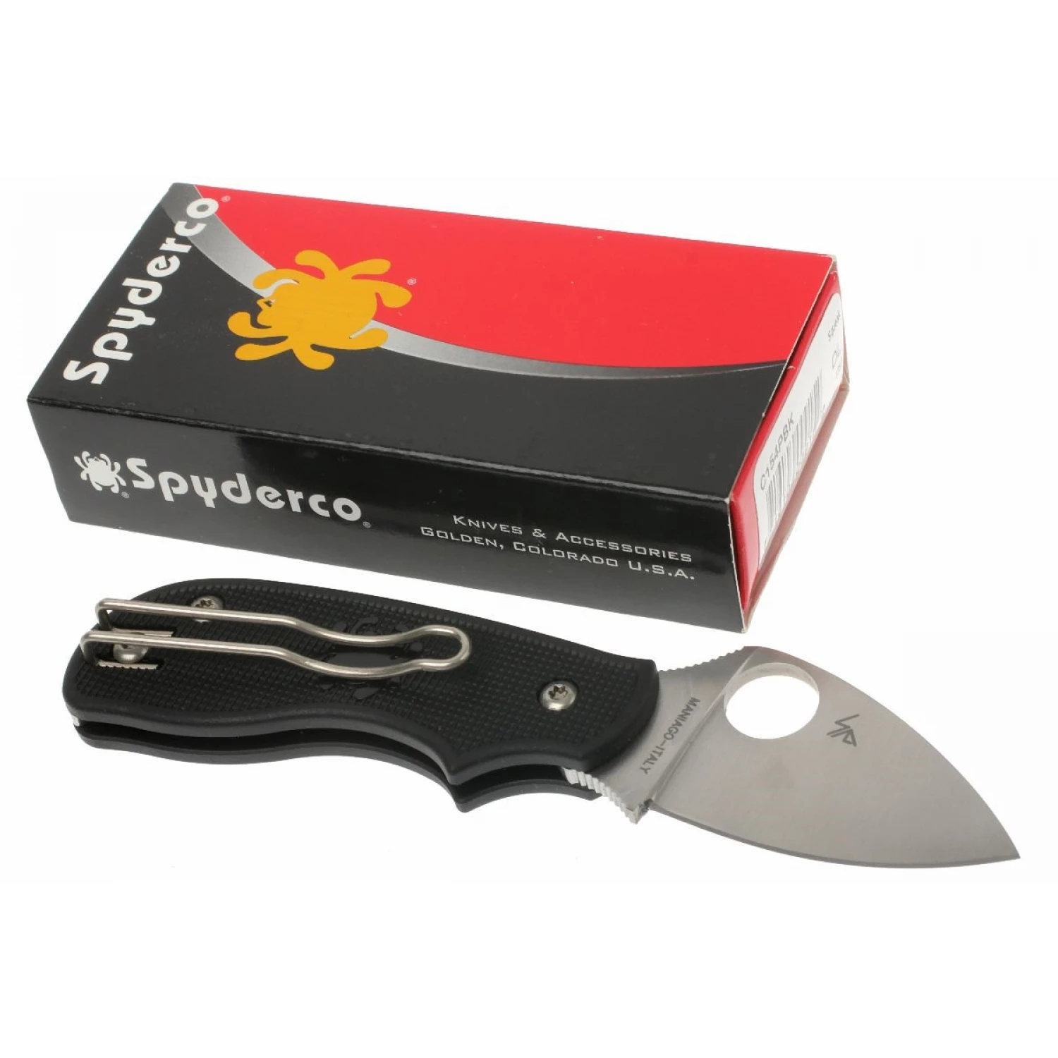 Нож складной Spyderco Squeak 154PBK, сталь N690, рукоять пластик FRN черный - фото 8