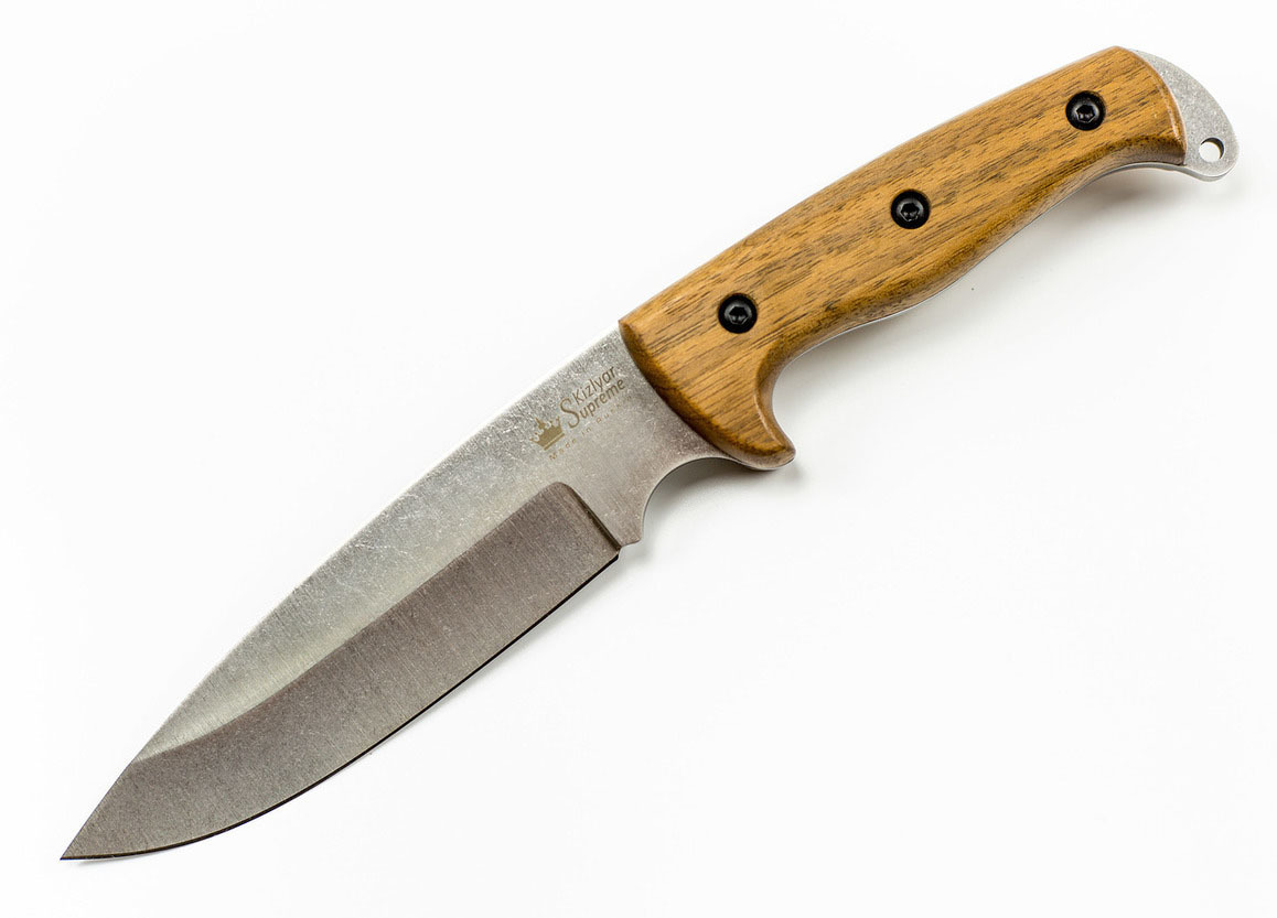 Нож Shark AUS-8 SW Kizlyar Supreme, сталь AUS-8, рукоять орех шейный нож hammy baby aus 8 sw kizlyar supreme