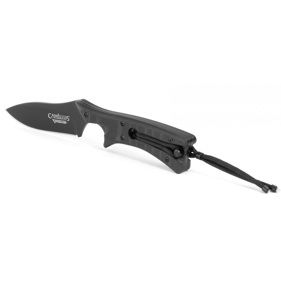 фото Нож с фиксированным клинком camillus tyrant, сталь d2 tool steel, рукоять стеклотекстолит g-10, чёрный
