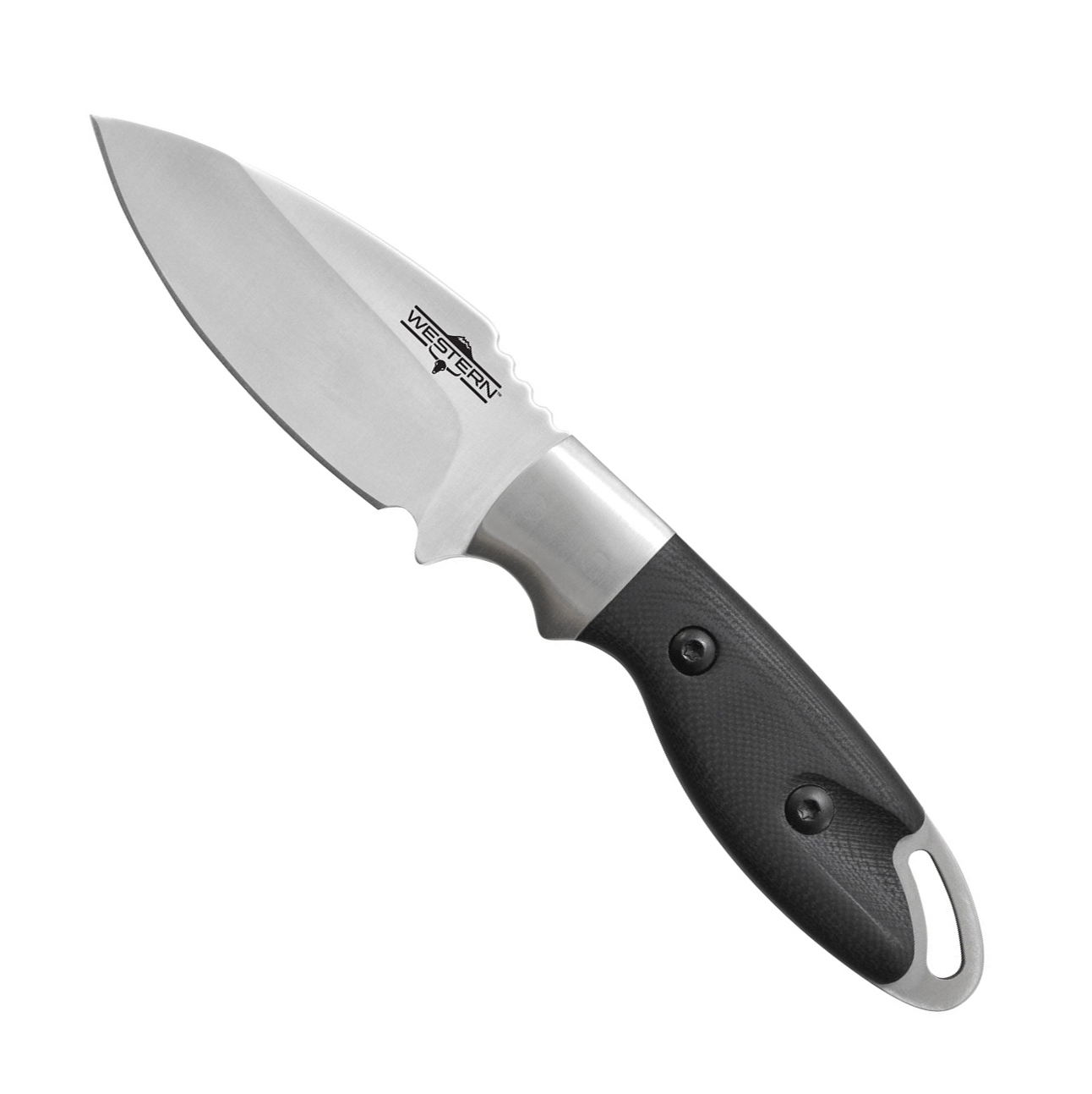 фото Нож с фиксированным клинком camillus western kota, сталь 420, рукоять стеклотекстолит g-10, чёрный