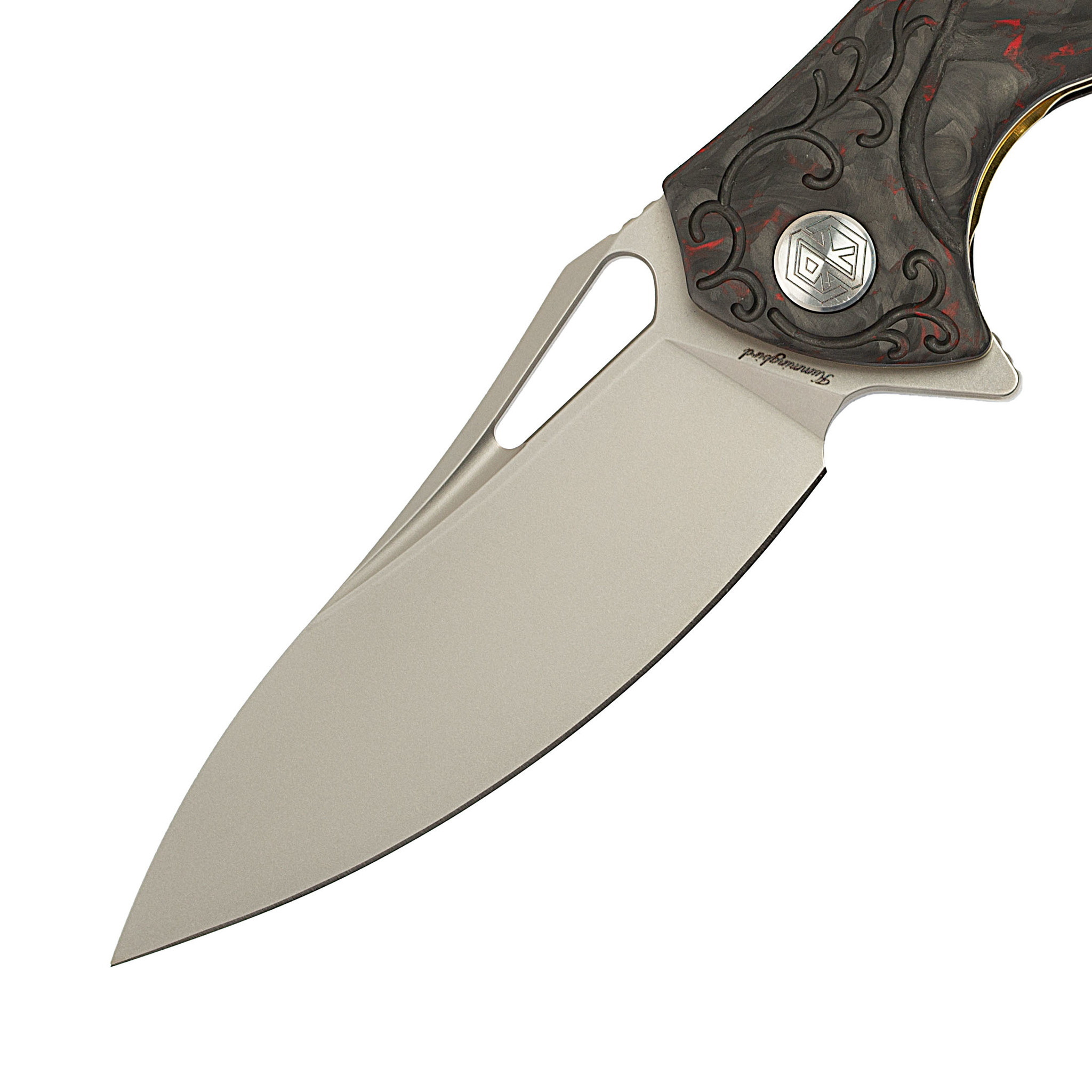 Нож складной Hummingbird Plus, сталь N690Co, Red Carbon от Ножиков