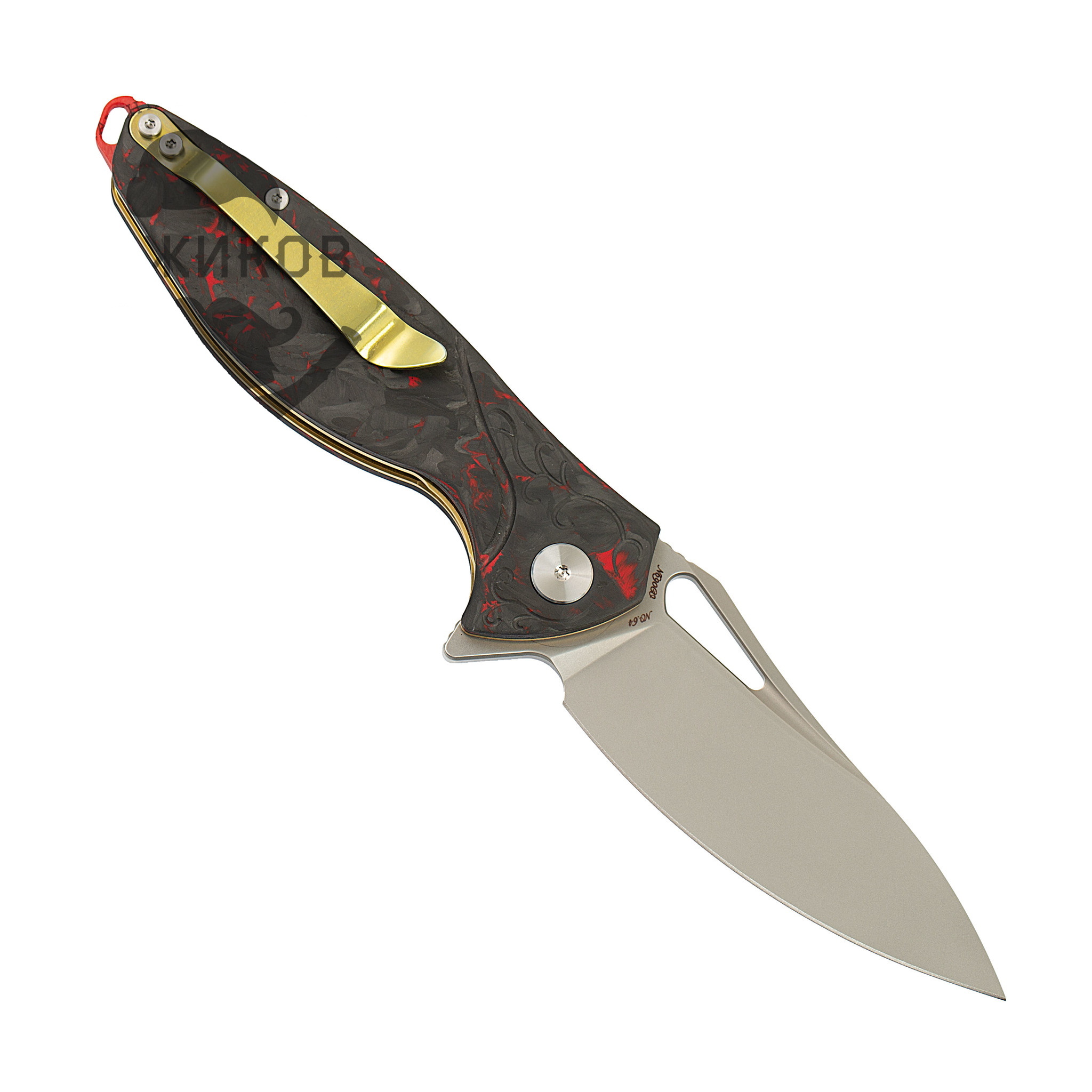 фото Нож складной hummingbird plus, сталь n690co, red carbon rikeknife