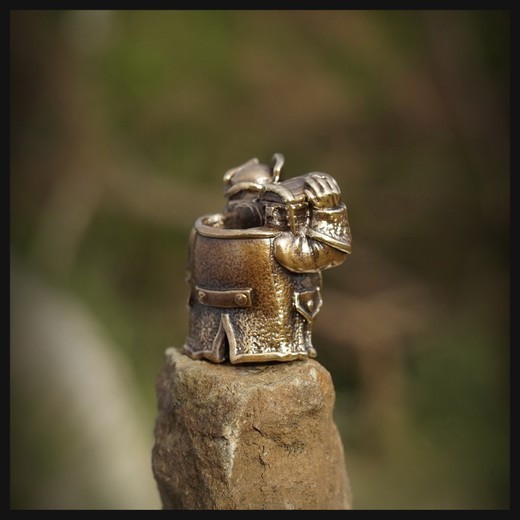 фото Бусина для темляка бонс, латунь крымская бронза