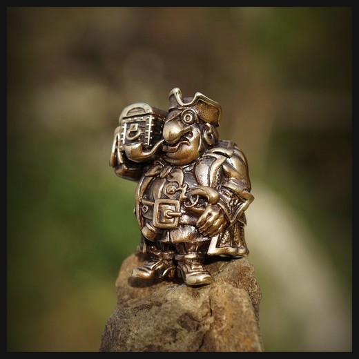 фото Бусина для темляка бонс, латунь крымская бронза