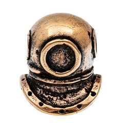 Фото Бусина для темляка Водолазный шлем, бронза