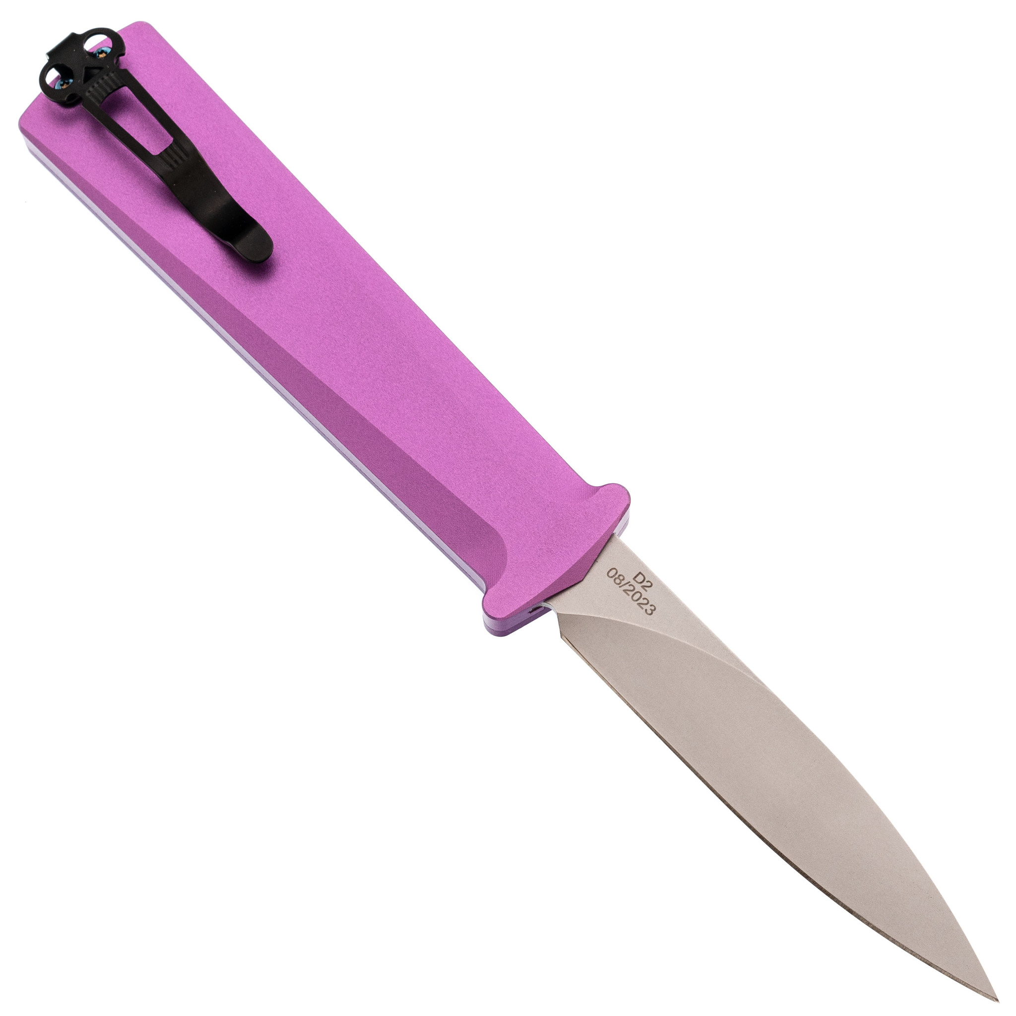 Автоматический нож Daggerr Кощей Slim Purple, сталь D2, рукоять алюминий - фото 3