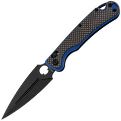 Фото Складной нож Daggerr Arrow x-lock CF DLC, сталь D2, рукоять карбон + G10 сине-черная