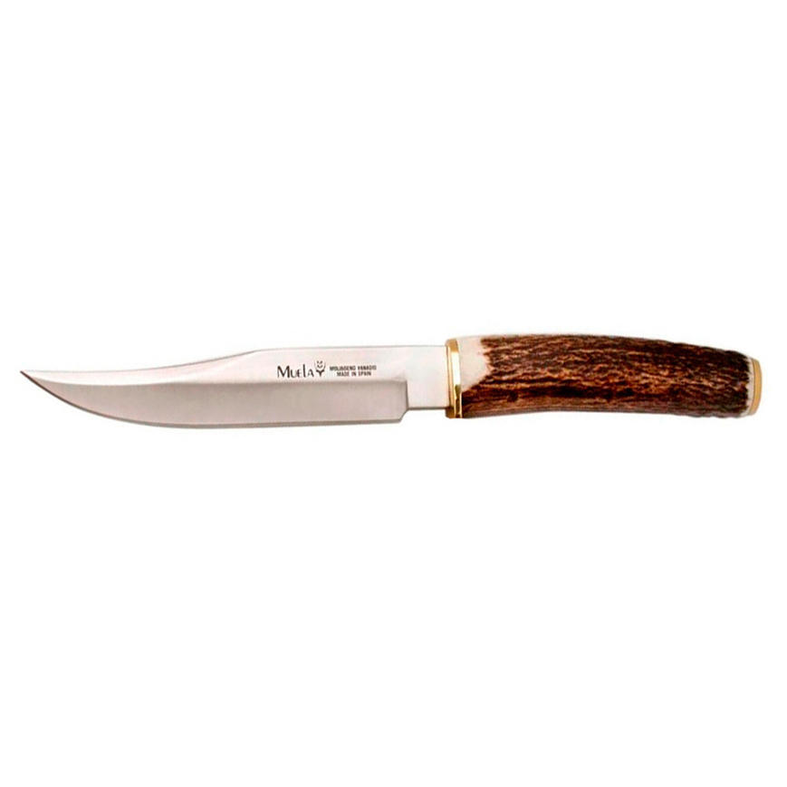 фото Нож с фиксированным клинком muela, сталь x50crmov15, рукоять олений рог