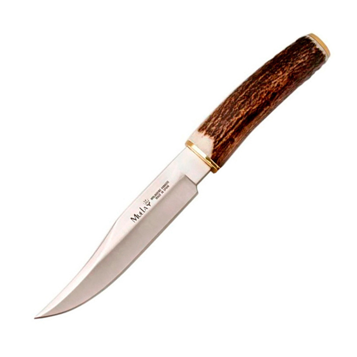 фото Нож с фиксированным клинком muela, сталь x50crmov15, рукоять олений рог