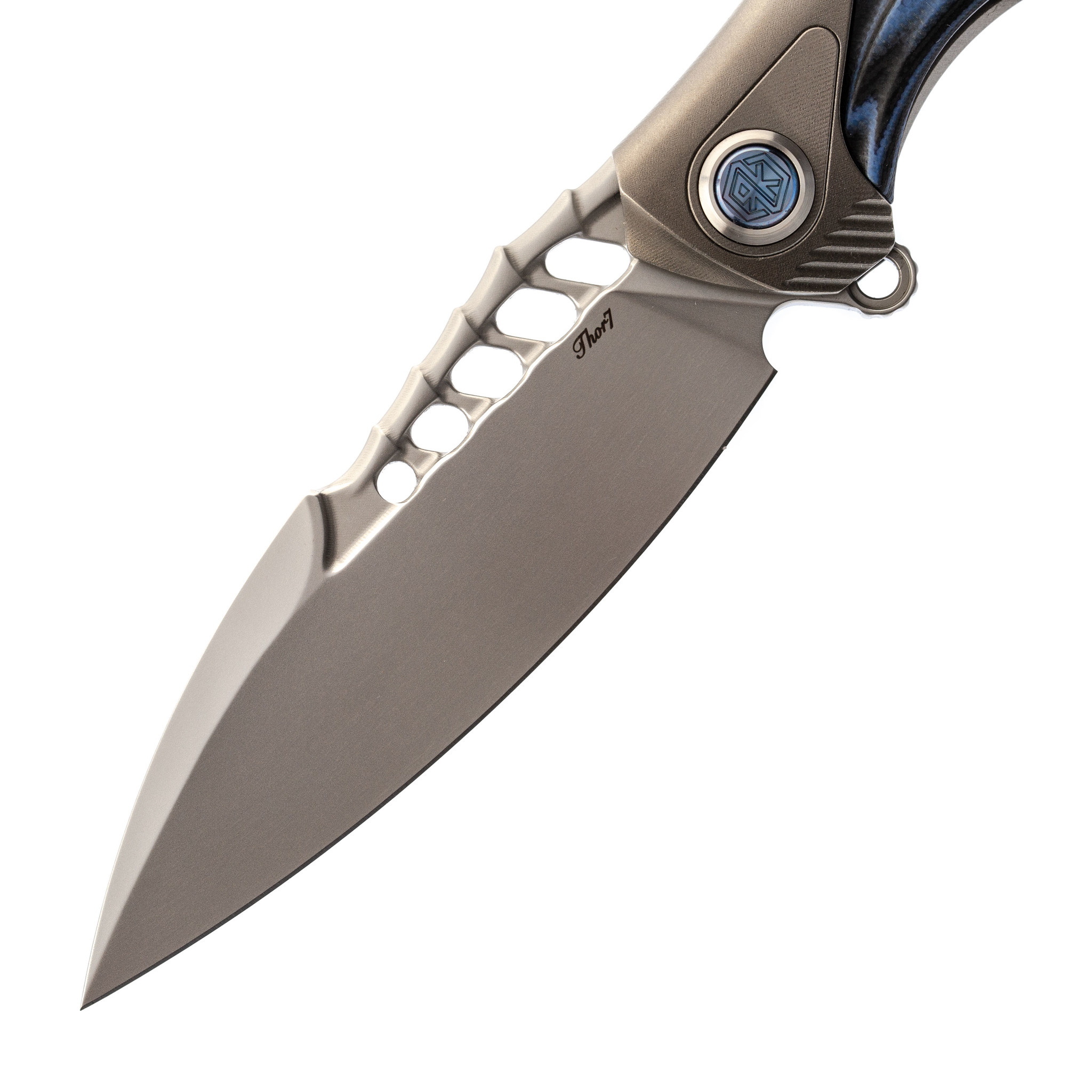 Нож складной Thor 7 Rikeknife, сталь 154CM, Blue Titanium/G10 - фото 2