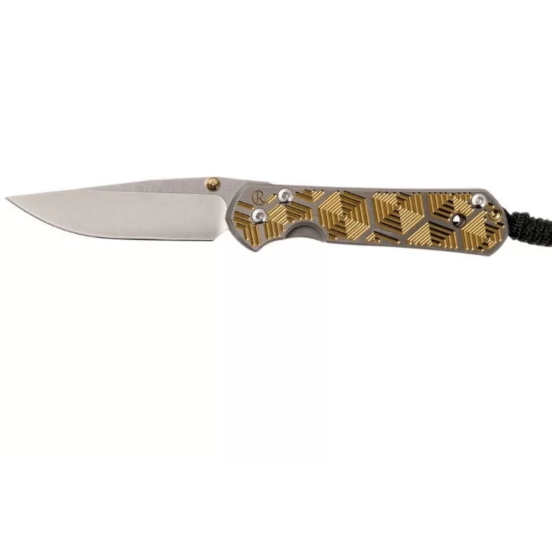 Складной нож Chris Reeve Large Sebenza 21 Gold, сталь S35VN, рукоять титановый сплав от Ножиков